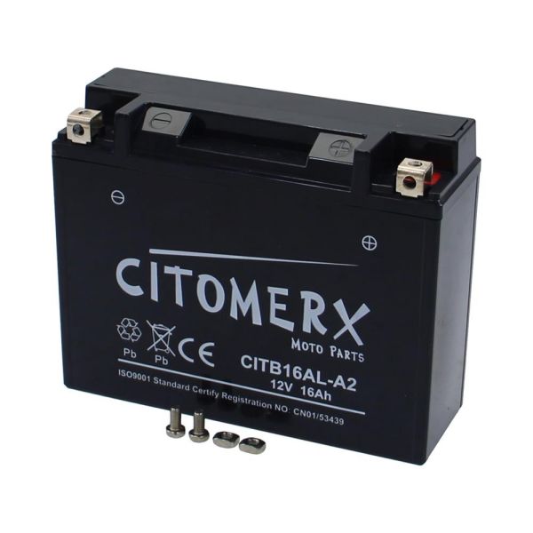 Gel-Batterie CIT YB16AL-A2, 12 V 16 Ah, +Pol rechts, DIN 51616 (160866)