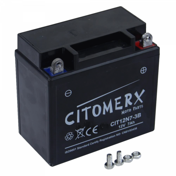 Gel-Batterie CIT 12N7-3B, 12 V 7 Ah, Pluspol rechts, DIN 50712 (160826)