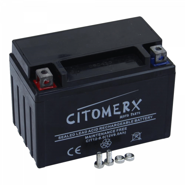 Gel-Batterie CIT YTX9, 12 V 9 Ah, Pluspol links, DIN 50812LV (127505)