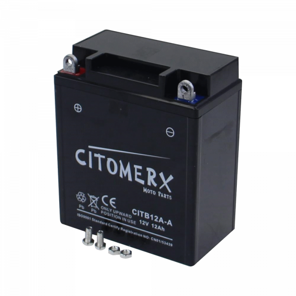 Gel-Batterie CIT YB12A-A, 12 V 12 Ah, Pluspol links, DIN 51211 (160845)