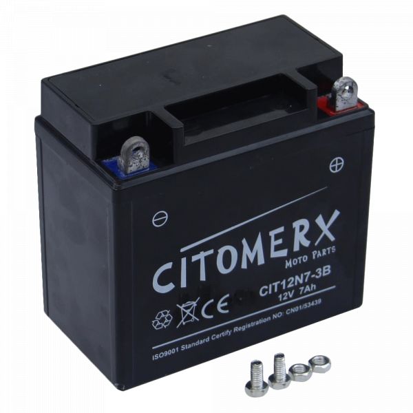 Gel-Batterie CIT12N7-3B, 12V 7Ah +Pol rechts, 12N7-3B DIN 50712 (160826)