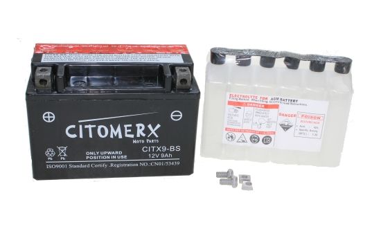 Gel-Batterie CIT YTX9, 12 V 8 Ah, Pluspol links, DIN 50812 (160891)