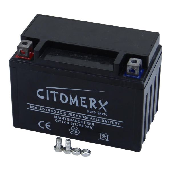 Motorrad Batterie wartungsfrei YTX9-BS 12V/8AH inkl. Säure für Roller & Motorrad (160891)