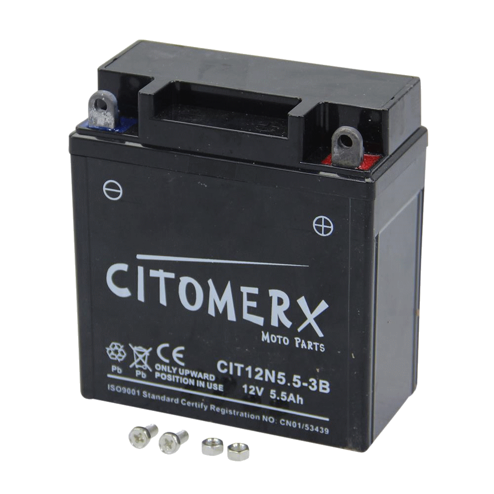 Citomerx Powersports GEL Batterie CIT12N5.5-3B, 12V/5.5AH, CITOMERX  MOTORRAD GEL, CITOMERX POWERSPORTS, PRODUKTPROGRAMM